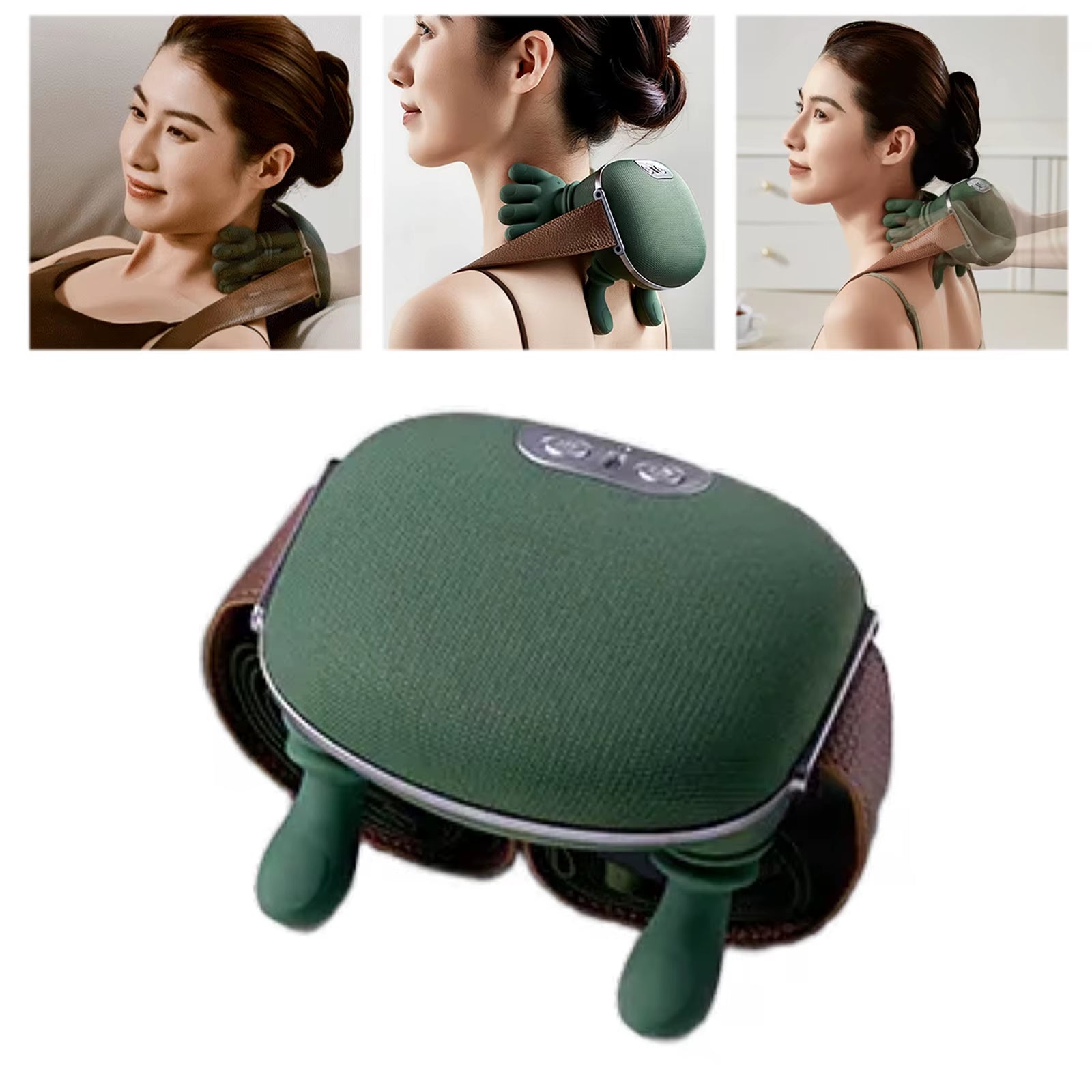 N7 Master Hand Shoulder & Neck Massager Cervical Spine Massager 3-Level Trapezius Neck Massager Hot Compress Electric Cervical