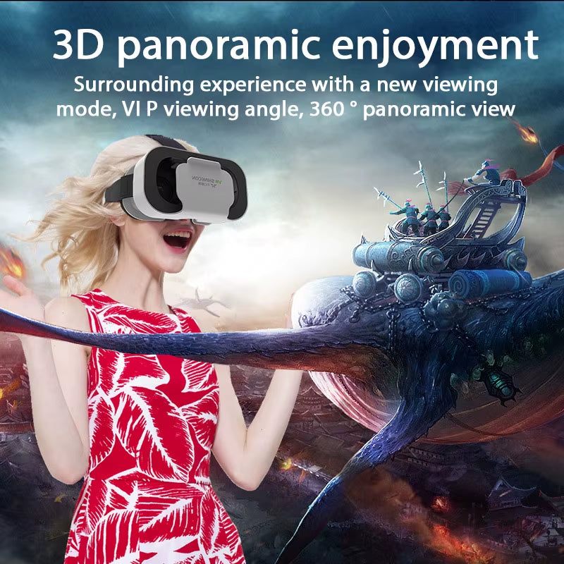Shinecon 3D VR Glasses Virtual Reality Viar Goggles Headset Devices Smart Helmet Lenses for Cell Phone Mobile Smartphones Viewer