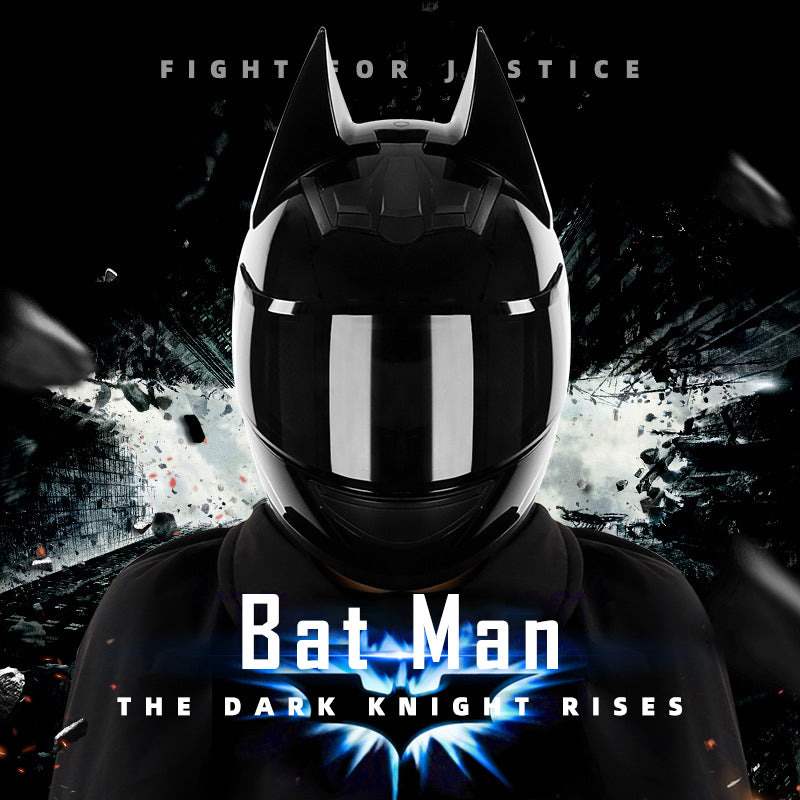 Cool Motorcycle Helmet with Detachable Bat Man Ears