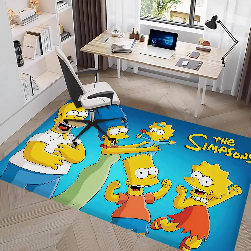 The Anime Cartoon S-Simpsons Family Bathroom Mat Kids Room Bedroom Decoration Balcony Doormat Living Room Bedside Area Rugs