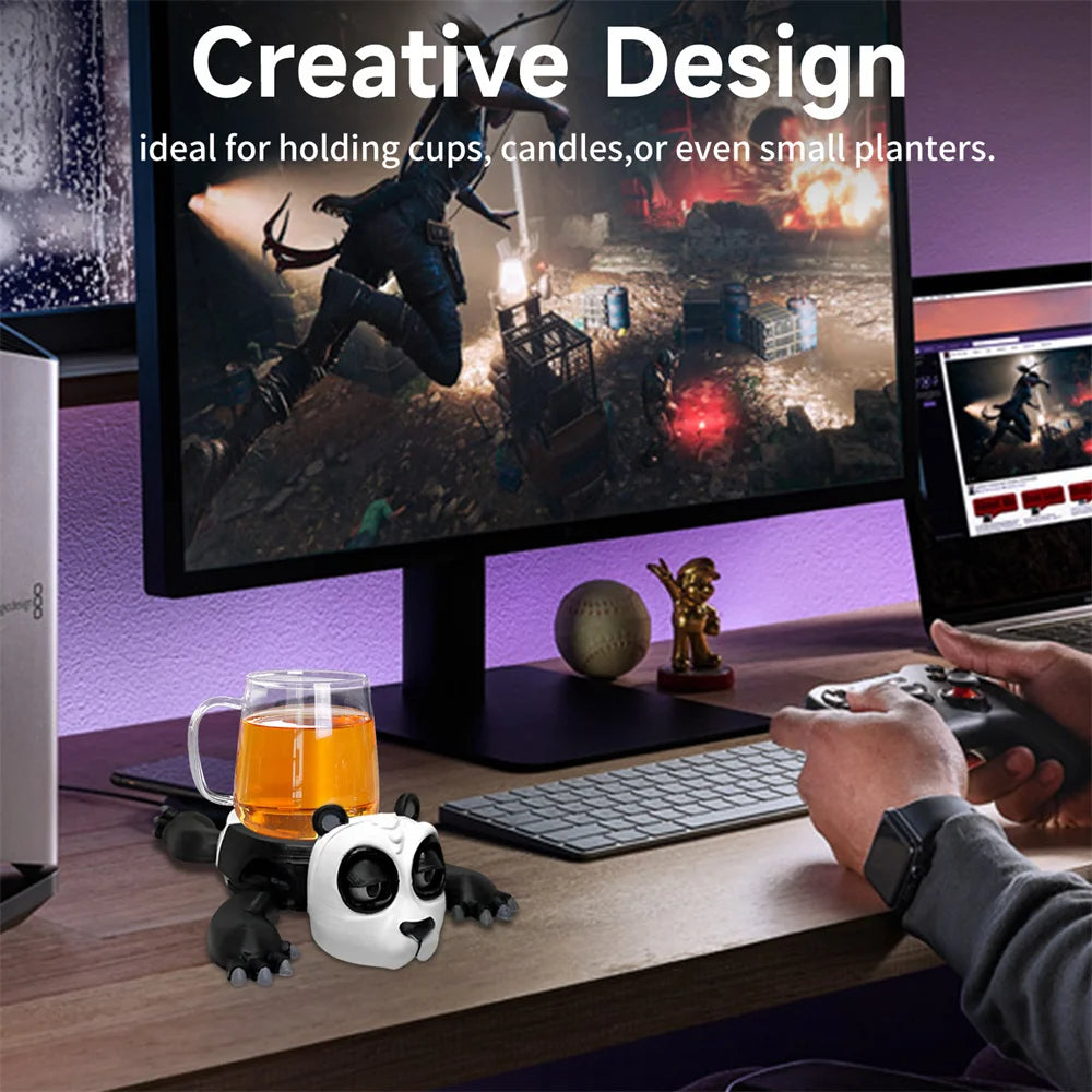 2025 New Fun Coaster Panda Turtle Cup Pad Tea Coffee Mug Drinks Holder Tableware Decorative 3D Printed Ornament Home Decor