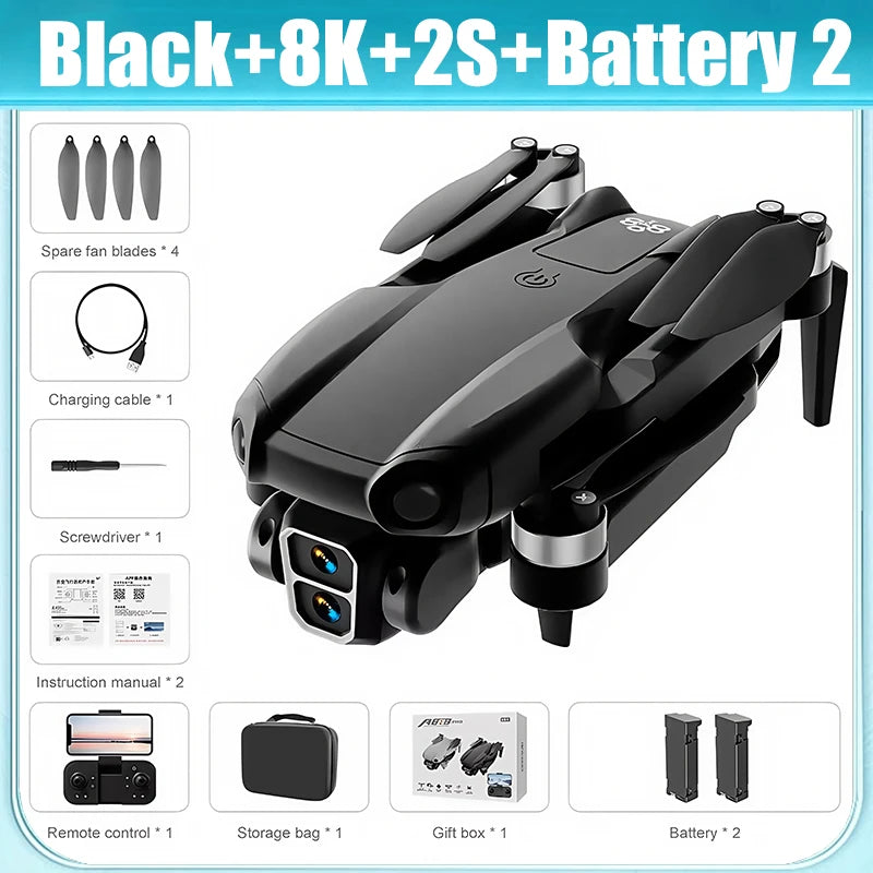 For Xiaomi A888 Pro Drone 4K Professional ESC Dual Camera Dron Optical Flow Localization 3-Sided Obstacle Avoidance Quadcopter