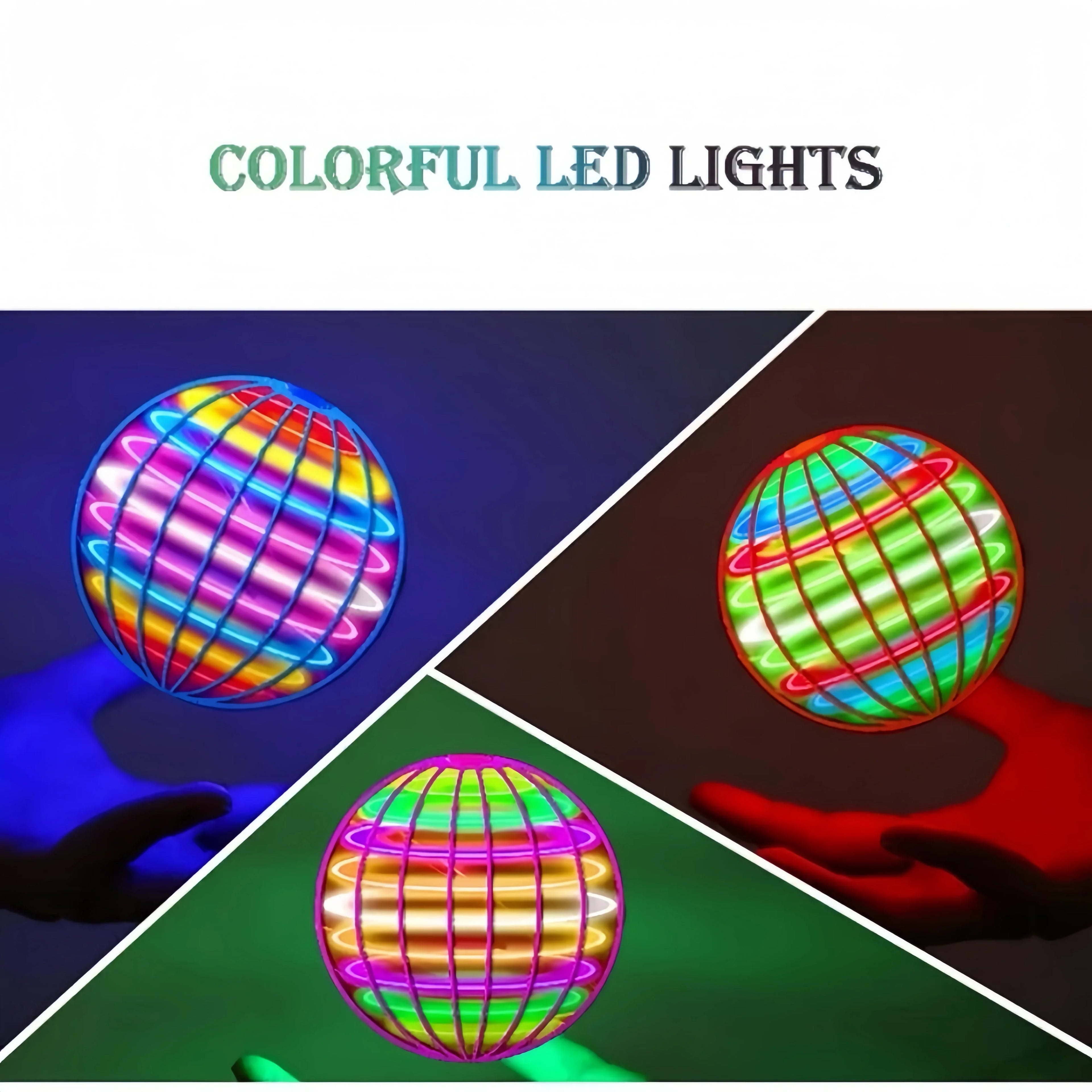 Flying Ball Boomerang Flyorb Magic with LED Lights Drone Hover Ball Fly Nova Orb Flying Spinner Fidget Toys Children Gift