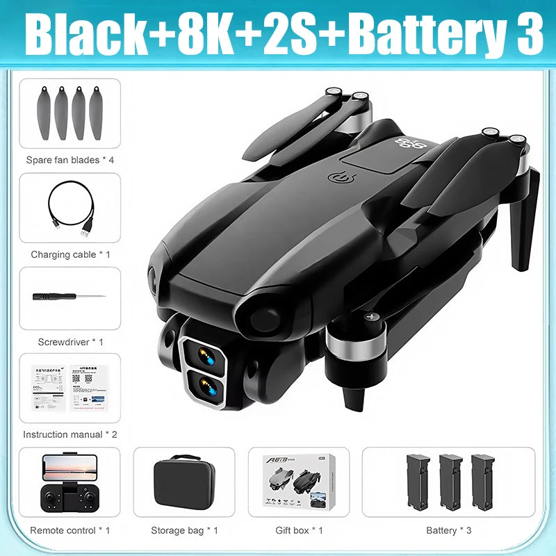 For Xiaomi A888 Pro Drone 4K Professional ESC Dual Camera Dron Optical Flow Localization 3-Sided Obstacle Avoidance Quadcopter