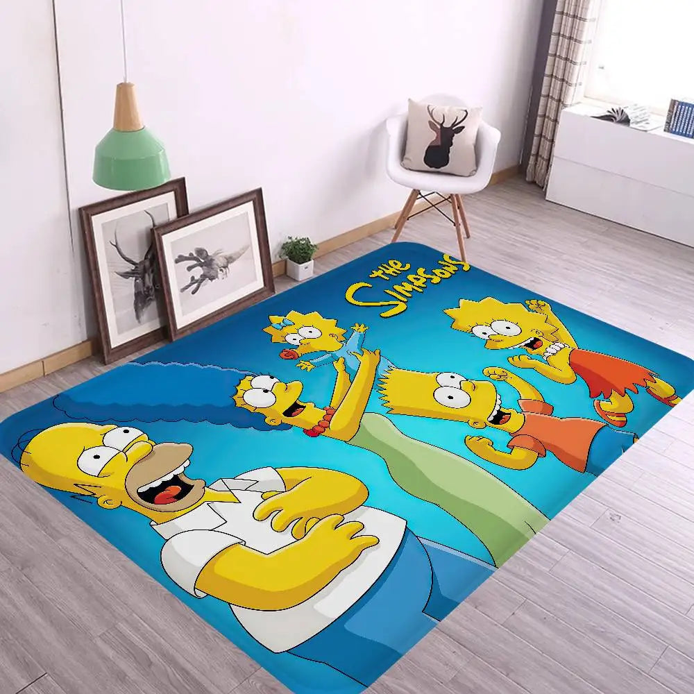 The Anime Cartoon S-Simpsons Family Bathroom Mat Kids Room Bedroom Decoration Balcony Doormat Living Room Bedside Area Rugs