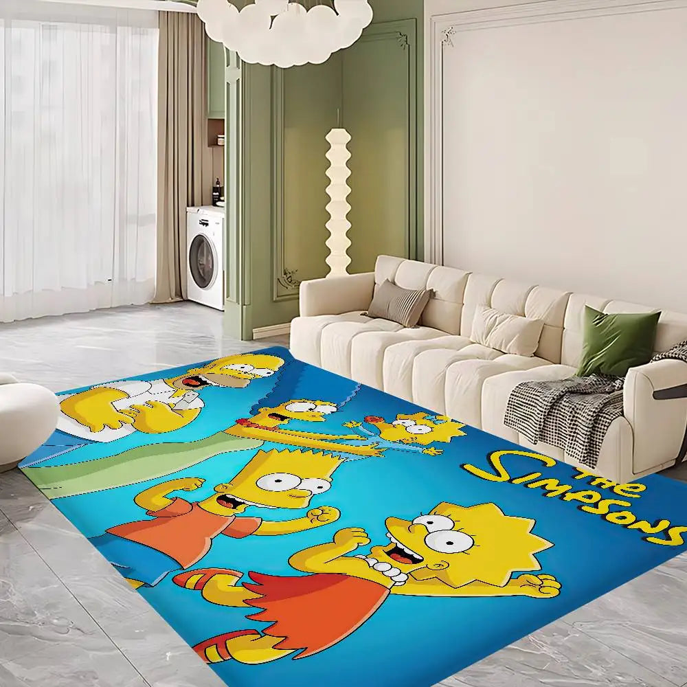 The Anime Cartoon S-Simpsons Family Bathroom Mat Kids Room Bedroom Decoration Balcony Doormat Living Room Bedside Area Rugs