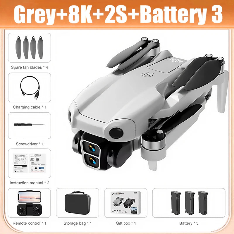 For Xiaomi A888 Pro Drone 4K Professional ESC Dual Camera Dron Optical Flow Localization 3-Sided Obstacle Avoidance Quadcopter