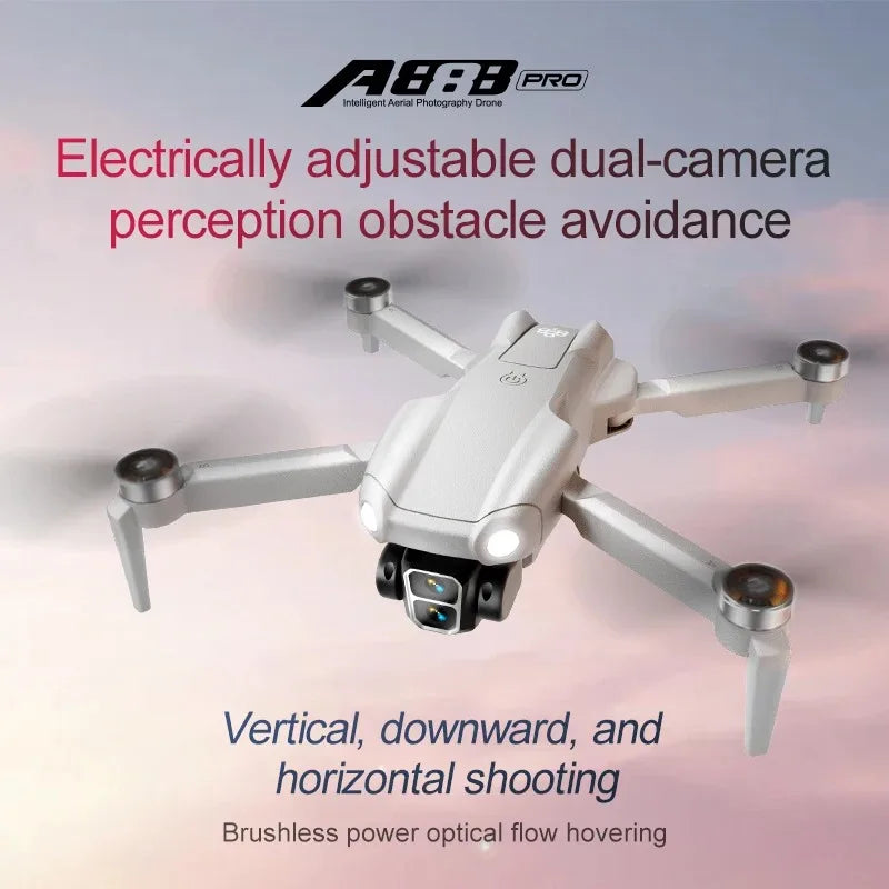 For Xiaomi A888 Pro Drone 4K Professional ESC Dual Camera Dron Optical Flow Localization 3-Sided Obstacle Avoidance Quadcopter