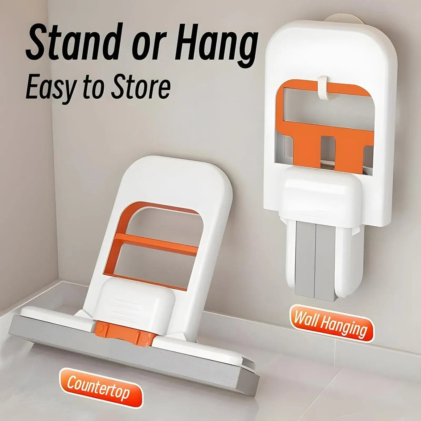 Portable Lazy Absorbent Sponge Mop Self-Squeeze Floor Cleaner Foldable Home Cleaning Mop Desktop Window Car Cleaning Tool
