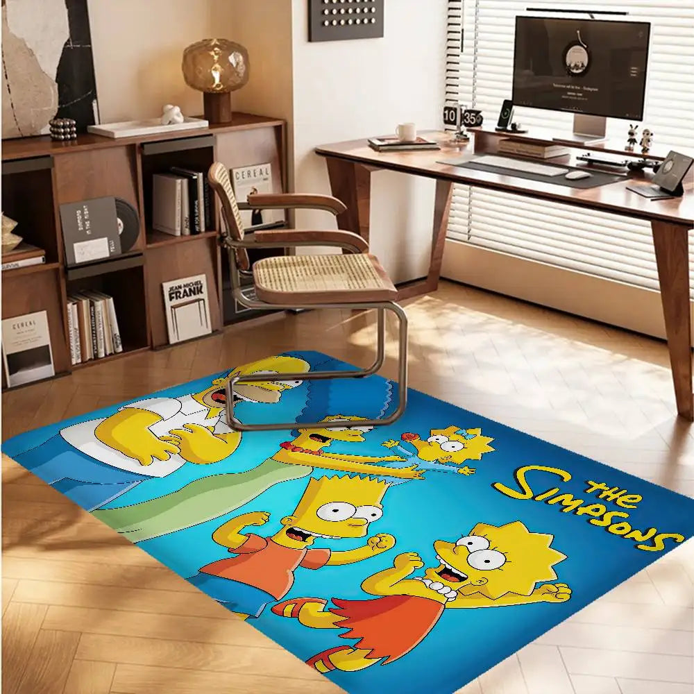 The Anime Cartoon S-Simpsons Family Bathroom Mat Kids Room Bedroom Decoration Balcony Doormat Living Room Bedside Area Rugs
