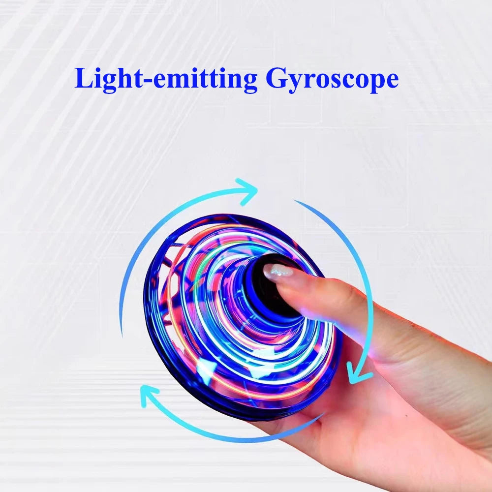 1Pc Teenager Flying Spinner UFO Boomerang Mini Drone Magic Levitation Light-Emitting Gyroscope Induction Decompression Toys