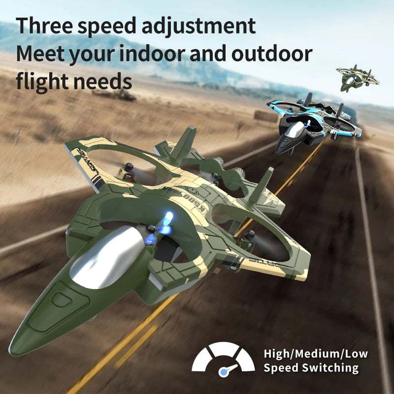 K500 Remote Control Drone 2.4G 360° Flip Fighter Jet Toy Intelligent Fixed Height Hovering RC Airplane