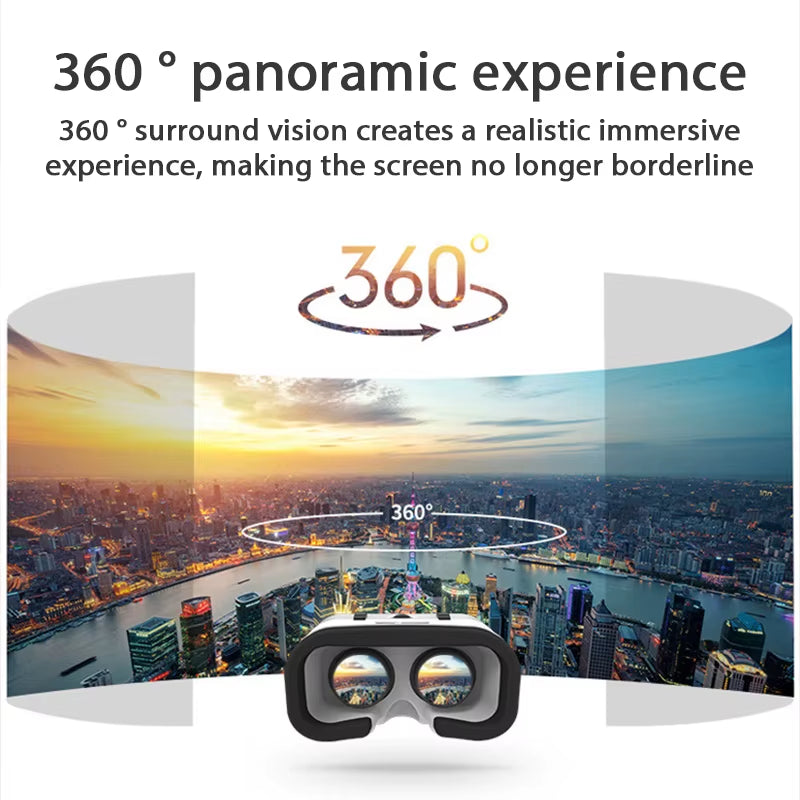 Shinecon 3D VR Glasses Virtual Reality Viar Goggles Headset Devices Smart Helmet Lenses for Cell Phone Mobile Smartphones Viewer