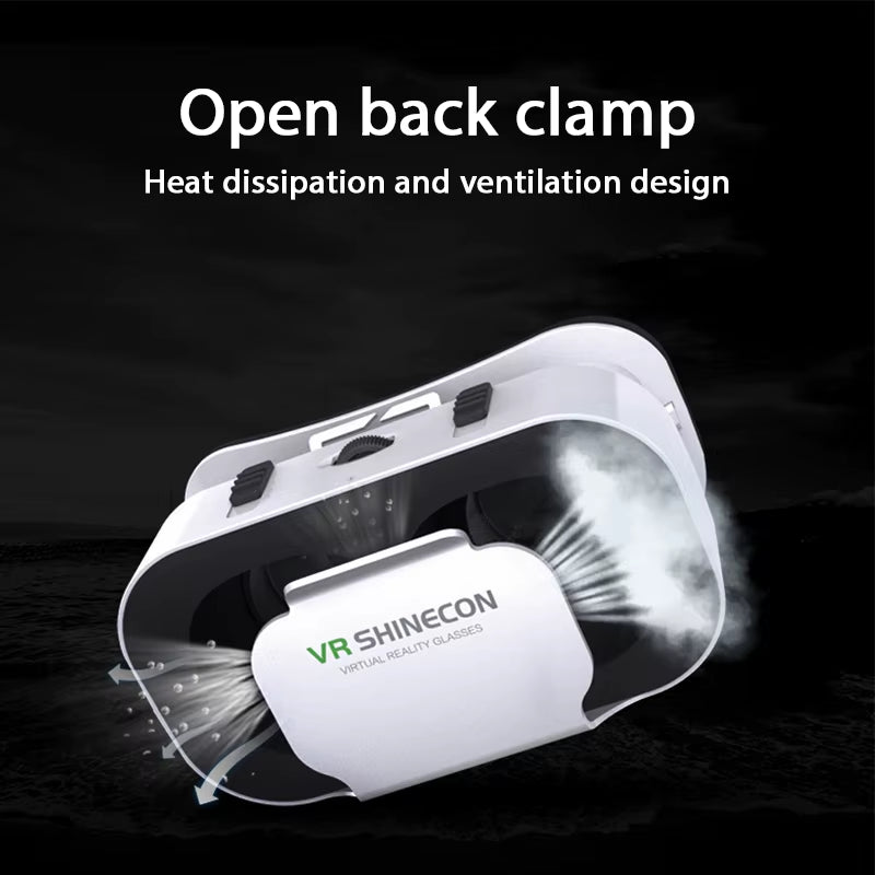 Shinecon 3D VR Glasses Virtual Reality Viar Goggles Headset Devices Smart Helmet Lenses for Cell Phone Mobile Smartphones Viewer