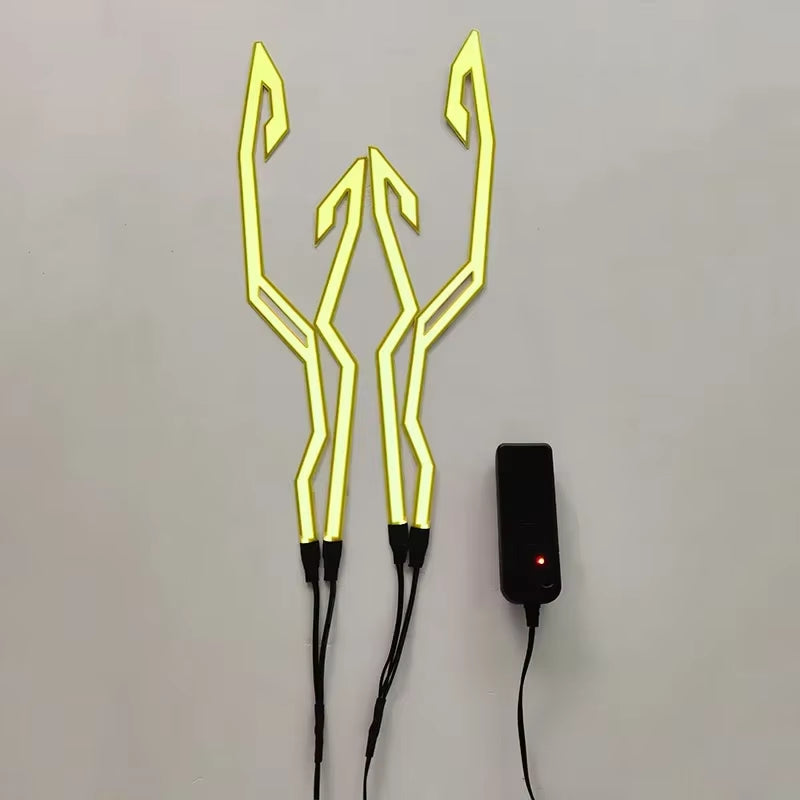 Motorcycle Helmet Light 4 in 1 EL Light 3 Mode Led Helmet Light Night Riding Signal Helmet Strip Decoration Accessories Kit
