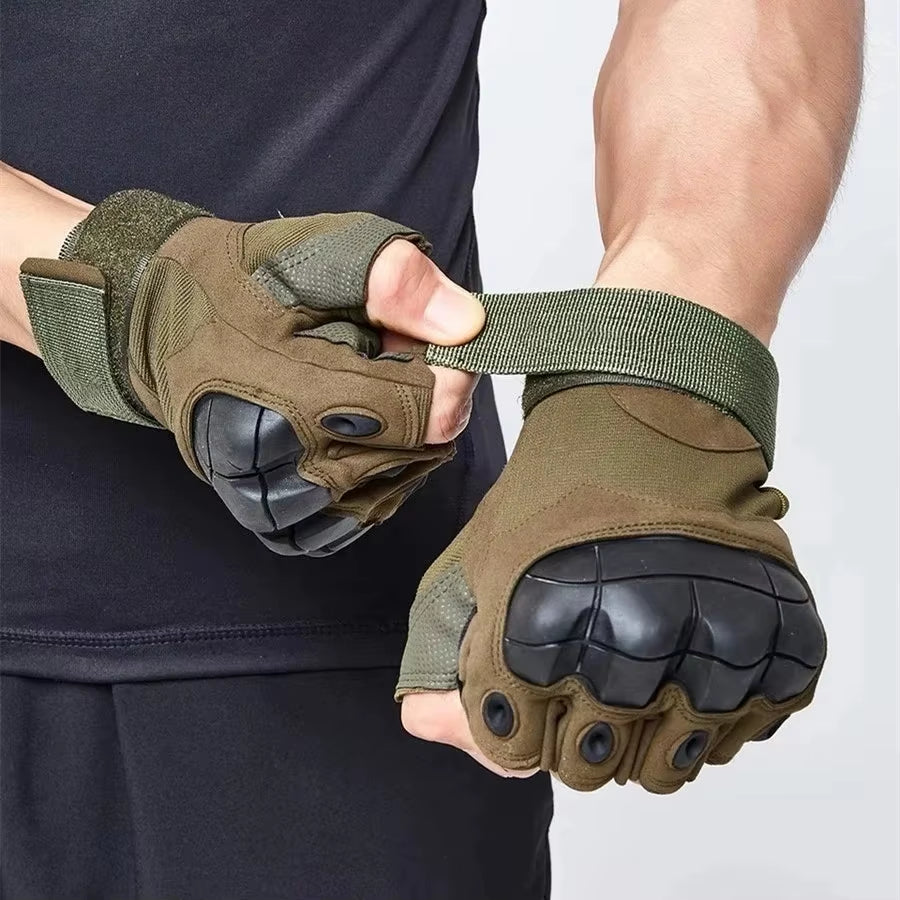 Outdoortactical Five Fingers Gloves Hard Knuckle Paintball Airsoft Hunting Combat Ridin Motorcycle Glog Hiking Half Finger Glove