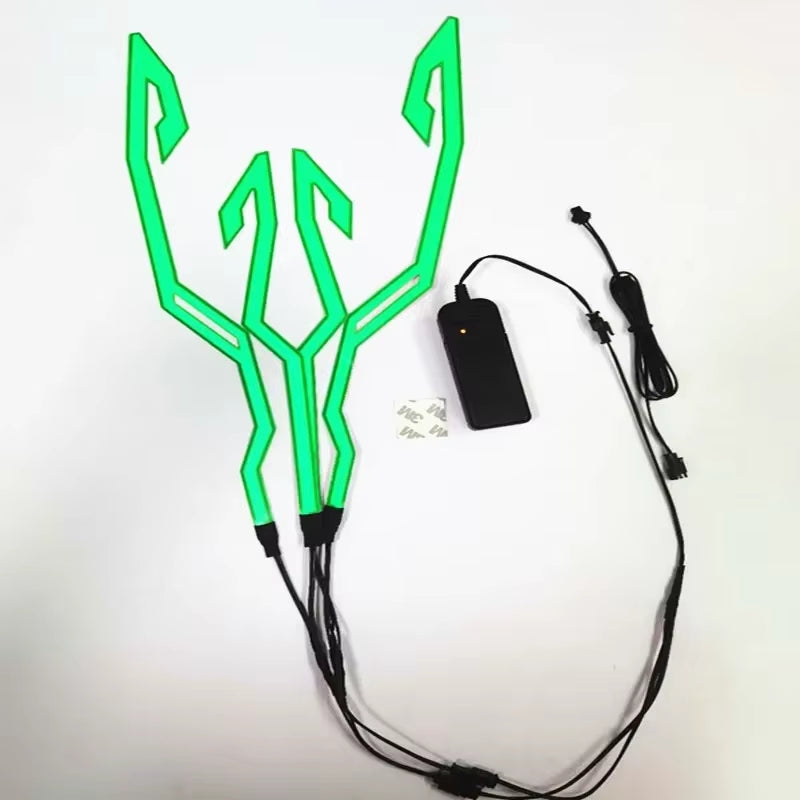 Motorcycle Helmet Light 4 in 1 EL Light 3 Mode Led Helmet Light Night Riding Signal Helmet Strip Decoration Accessories Kit