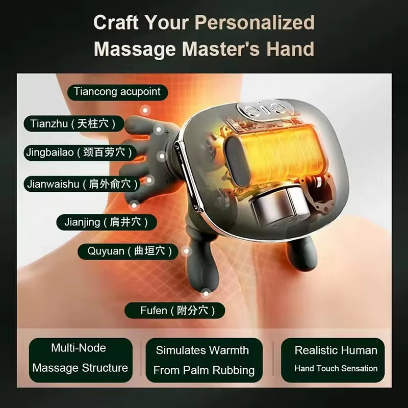 Electric Neck and Shoulder Muscle Massager Wireless Shoulder and Back Kneading Massage Shawl Neck Masajeador Relax Pain Relief