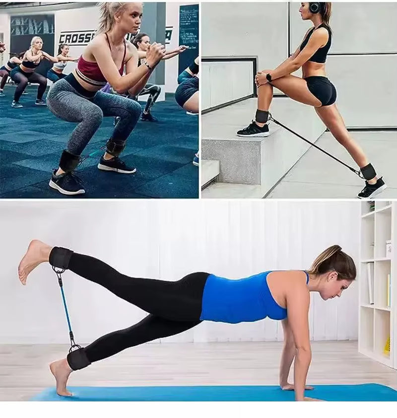 Ankle Stretch Bands Fitness Strength Ankle Resistance Bands for Flexibility Set for Yoga Hip Leg Strength Trainer