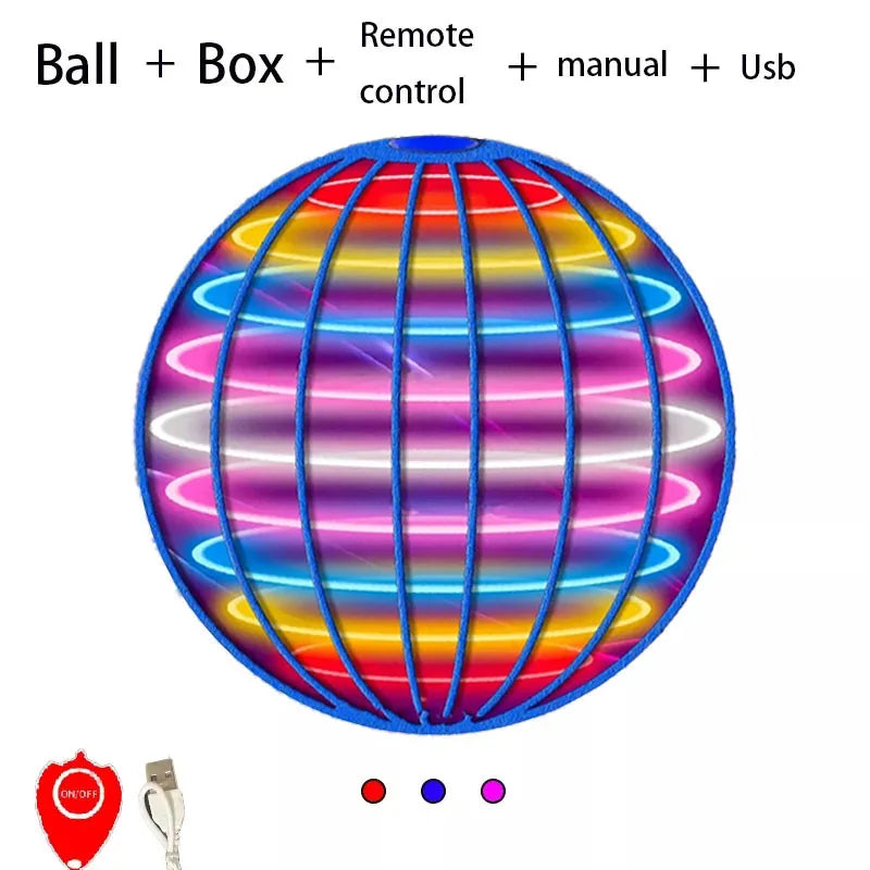 Flying Ball Boomerang Flyorb Magic with LED Lights Drone Hover Ball Fly Nova Orb Flying Spinner Fidget Toys Children Gift