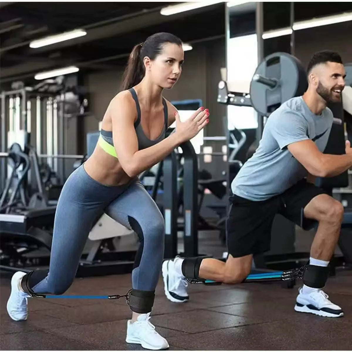 Ankle Stretch Bands Fitness Strength Ankle Resistance Bands for Flexibility Set for Yoga Hip Leg Strength Trainer
