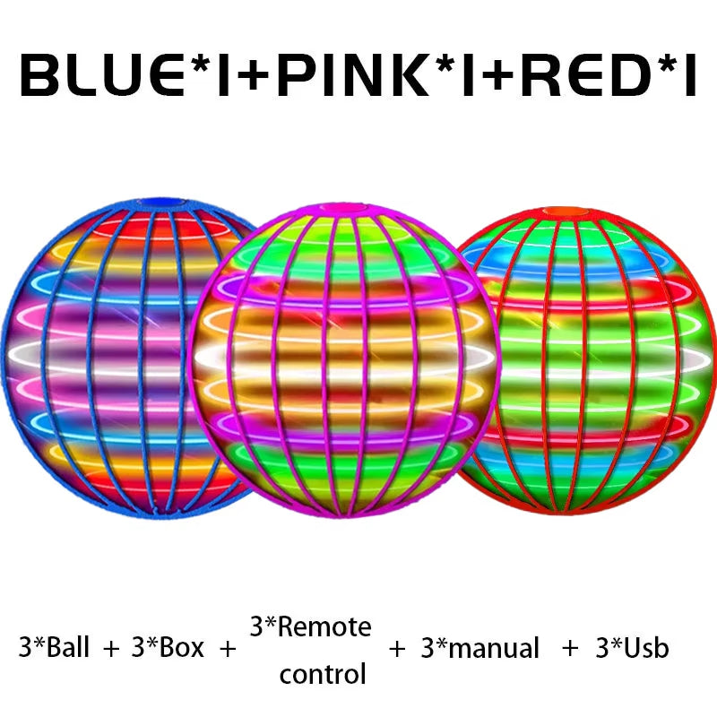 Flying Ball Boomerang Flyorb Magic with LED Lights Drone Hover Ball Fly Nova Orb Flying Spinner Fidget Toys Children Gift