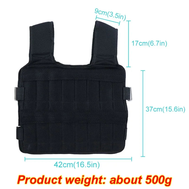 New 20Kg 50Kg Loading Weighted Adjustable Vest 