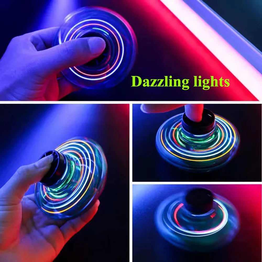 1Pc Teenager Flying Spinner UFO Boomerang Mini Drone Magic Levitation Light-Emitting Gyroscope Induction Decompression Toys