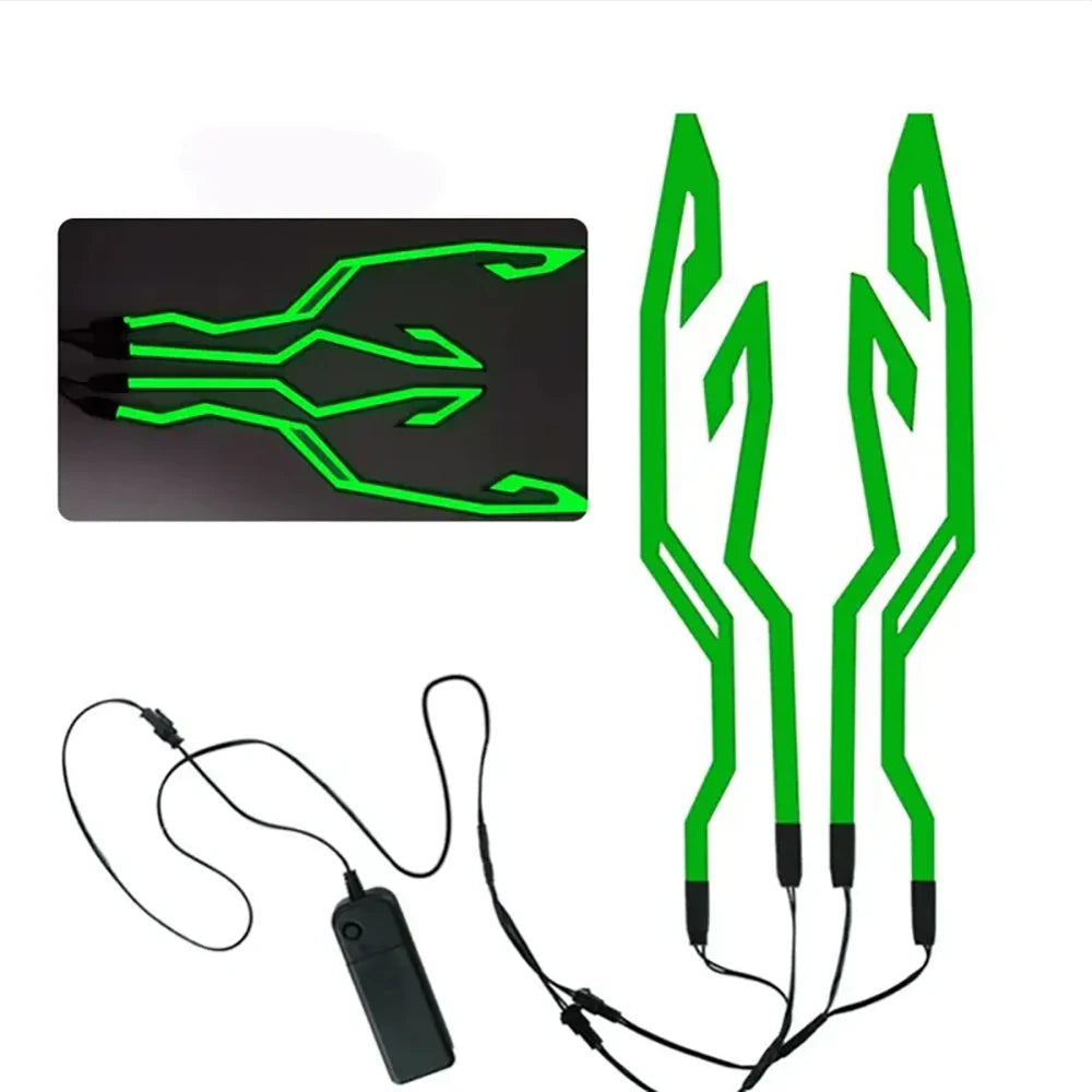 Helmet Strip EL Sticker Led Helmet Light Strip Motorcycle Helmet Light Night Riding Accessories Waterproof LED Cold Light