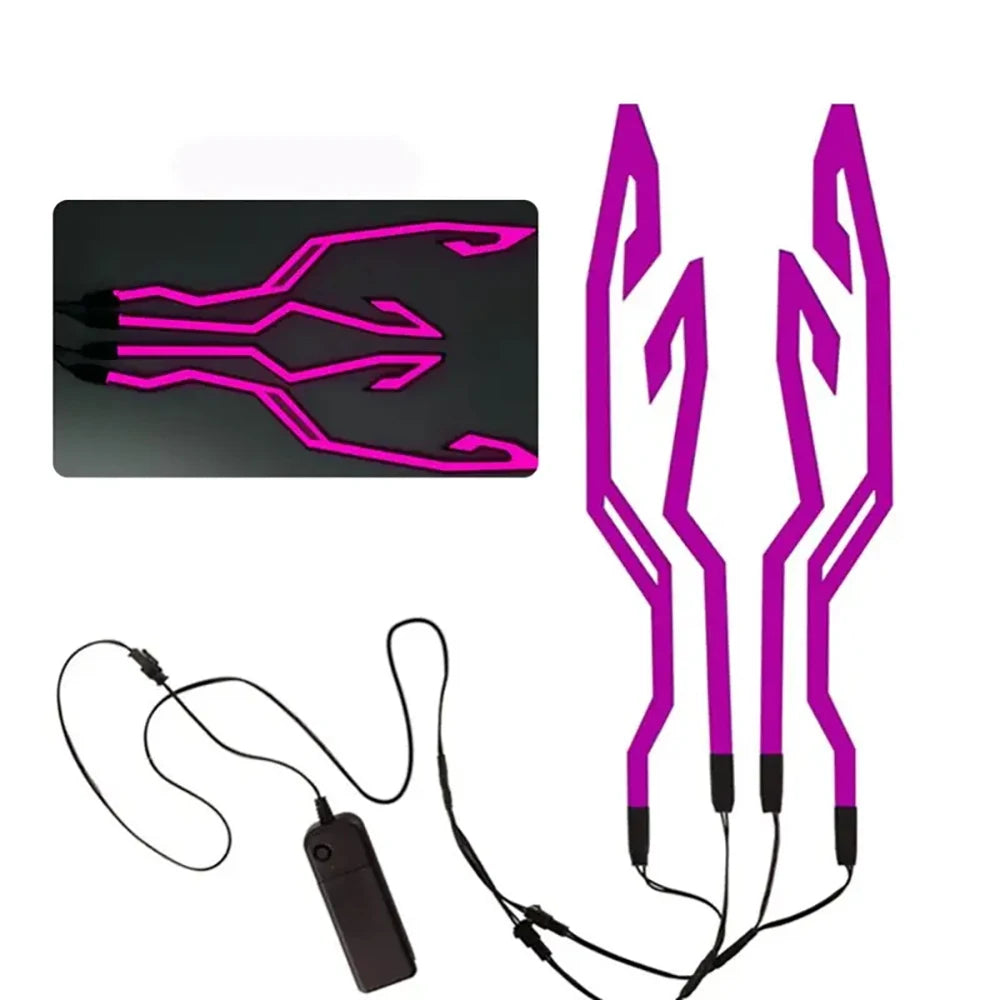Helmet Strip EL Sticker Led Helmet Light Strip Motorcycle Helmet Light Night Riding Accessories Waterproof LED Cold Light