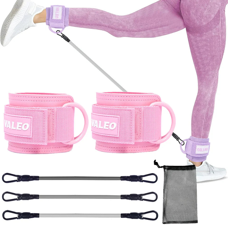 Resistance Bands Set Ankle Straps Adjustable Foot Support Padded Cuff Ankle Weight Leg Training Brace Yoga Sport Tool