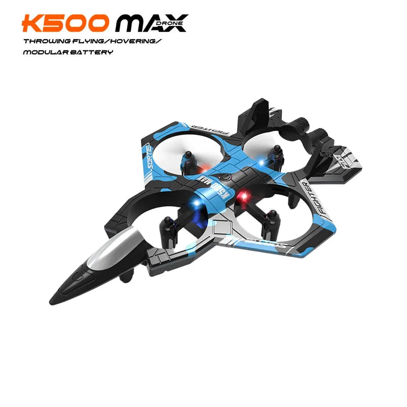 K500 Remote Control Drone 2.4G 360° Flip Fighter Jet Toy Intelligent Fixed Height Hovering RC Airplane