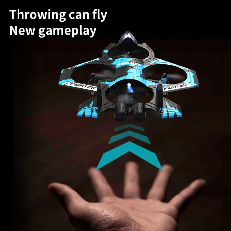 K500 Remote Control Drone 2.4G 360° Flip Fighter Jet Toy Intelligent Fixed Height Hovering RC Airplane