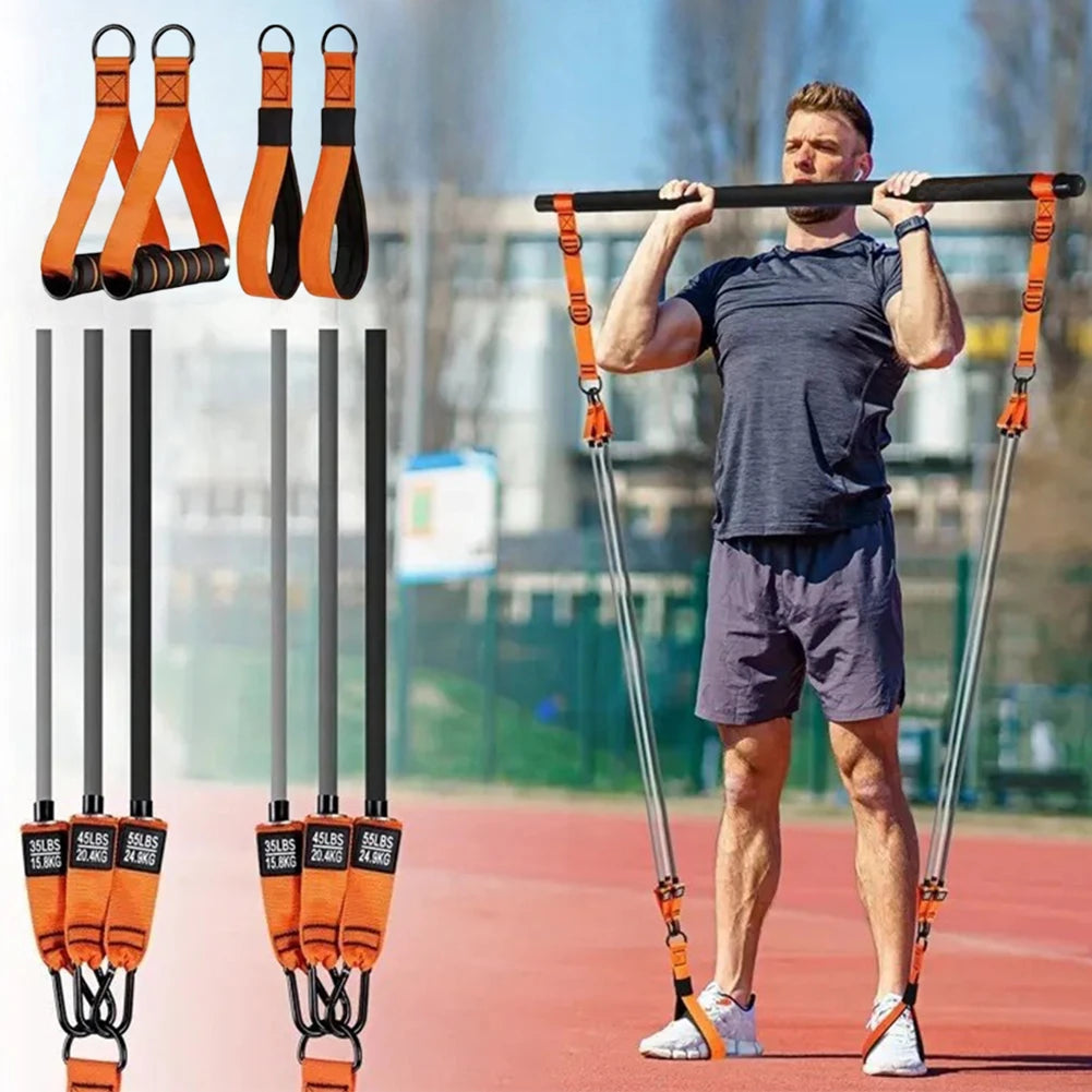 Pilates Bar with Resistance Bands – Full-Body Portable Workout Kit