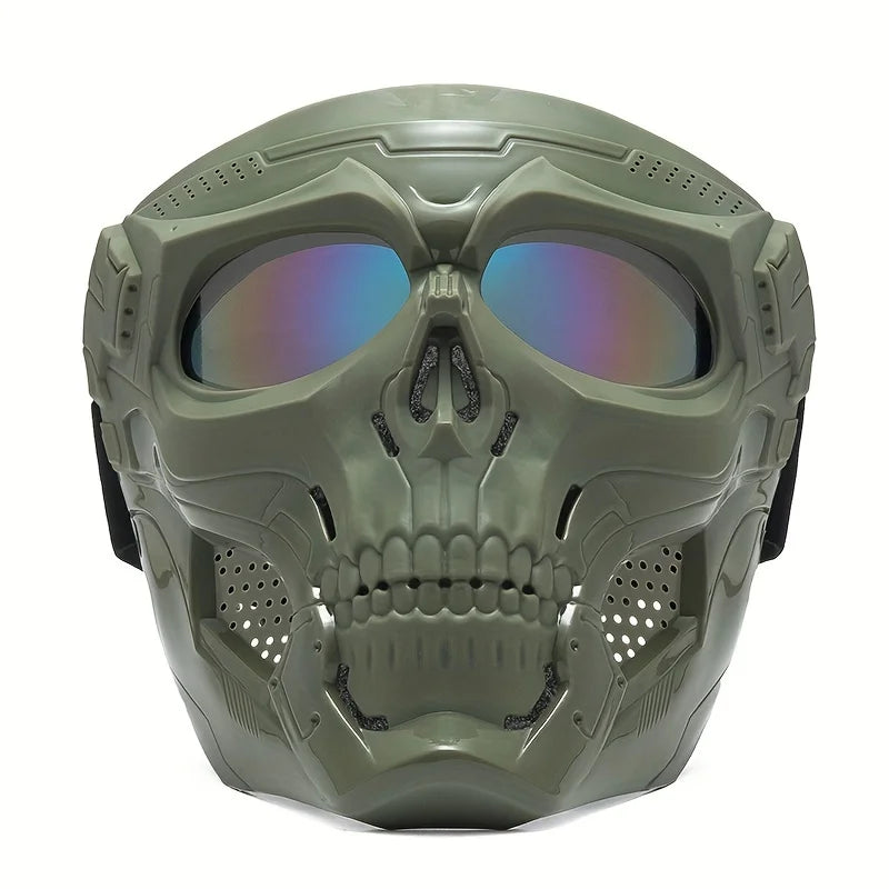 Motorcycle Skull Mask Wind Goggles Outdoor Sports Riding Glasses Halloween Props Windproof Tactical Mask