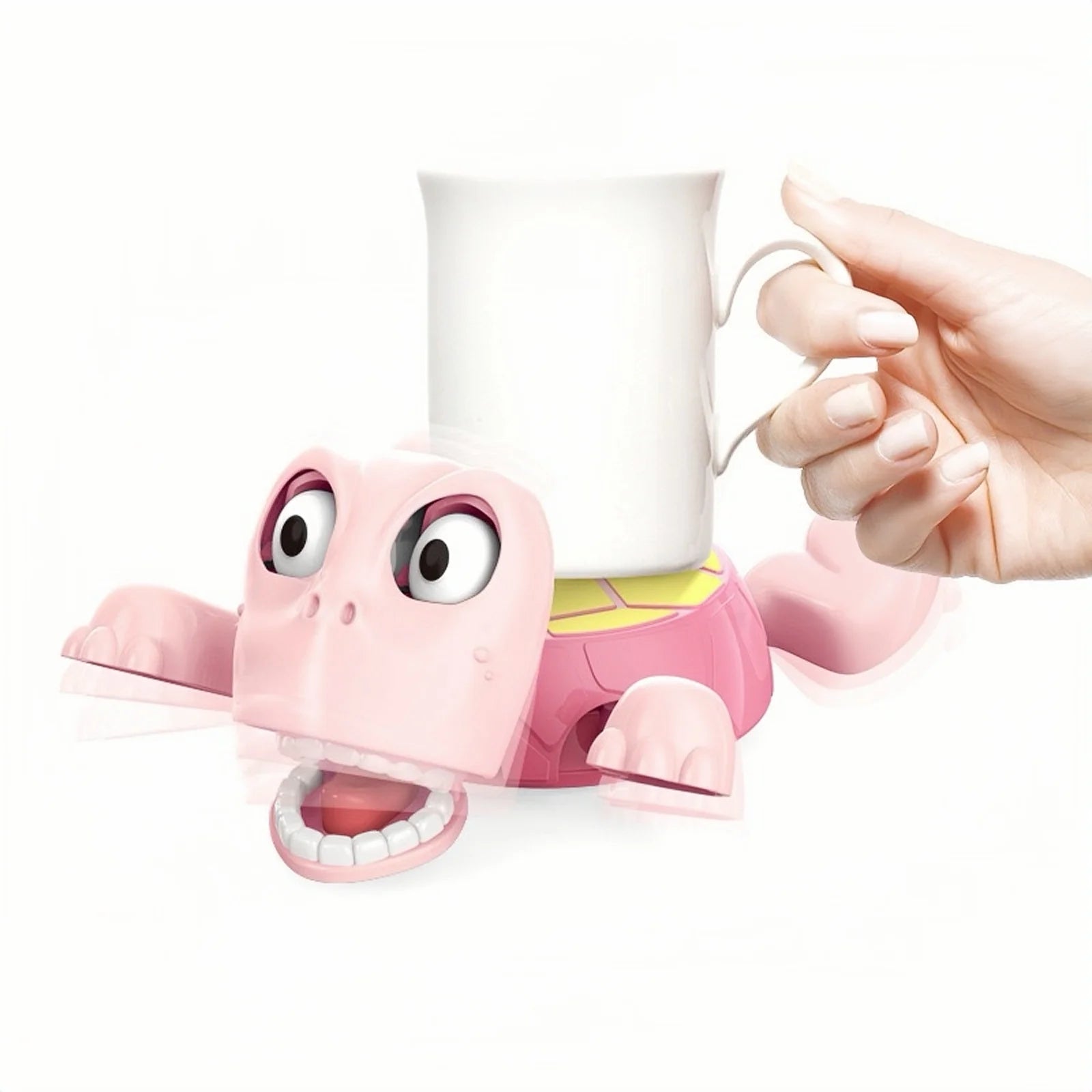 Panicked Turtle Coaster 3D Printed Cup Mat Insulation Pad Home/Office Decorative Cup Pad Mug Holder with Funny Expression