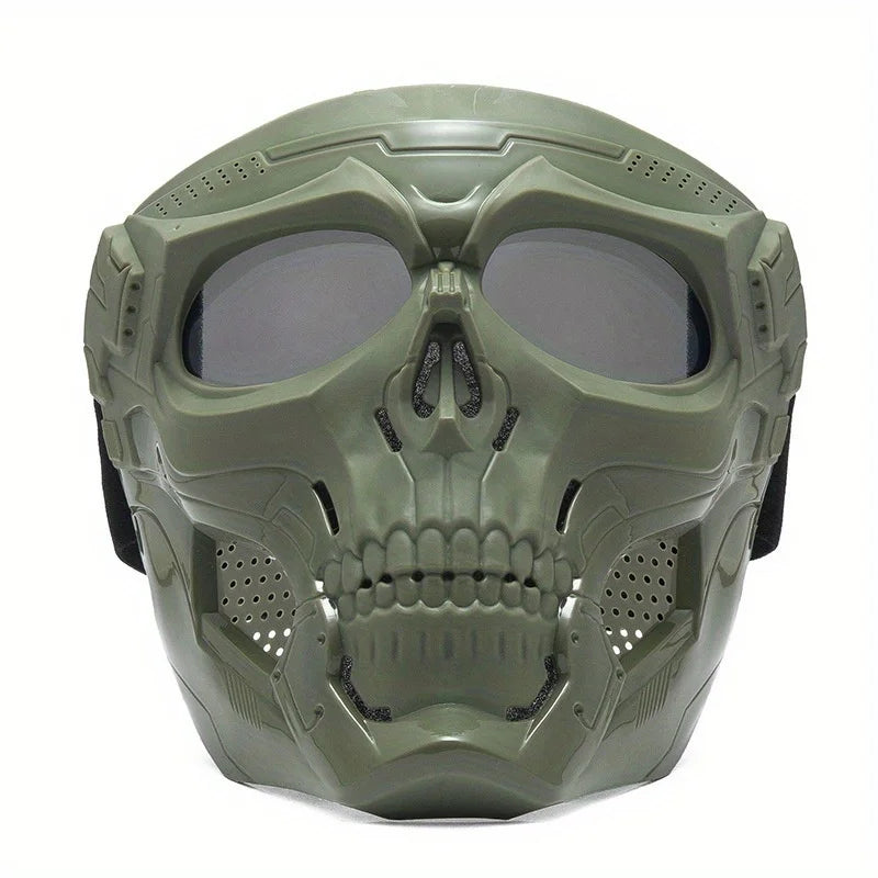 Motorcycle Skull Mask Wind Goggles Outdoor Sports Riding Glasses Halloween Props Windproof Tactical Mask