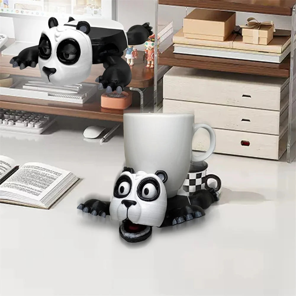 2025 New Fun Coaster Panda Turtle Cup Pad Tea Coffee Mug Drinks Holder Tableware Decorative 3D Printed Ornament Home Decor
