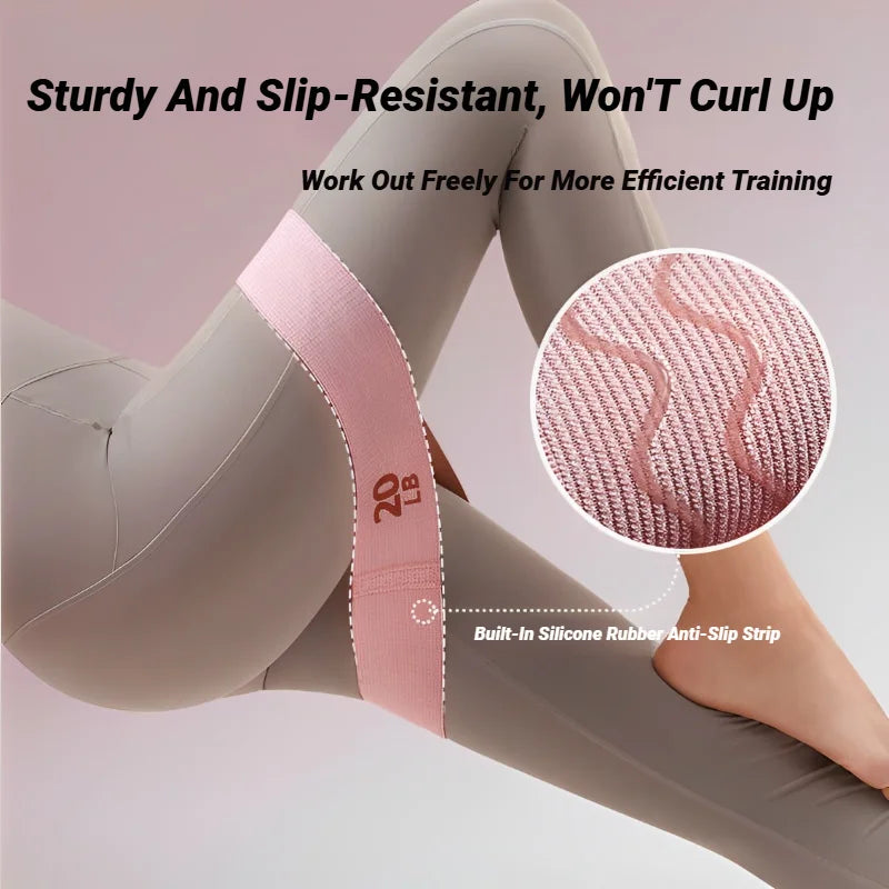 Elastic Knitted Workout Bands – Non-Slip Resistance Bands for Glutes, Legs & Thighs