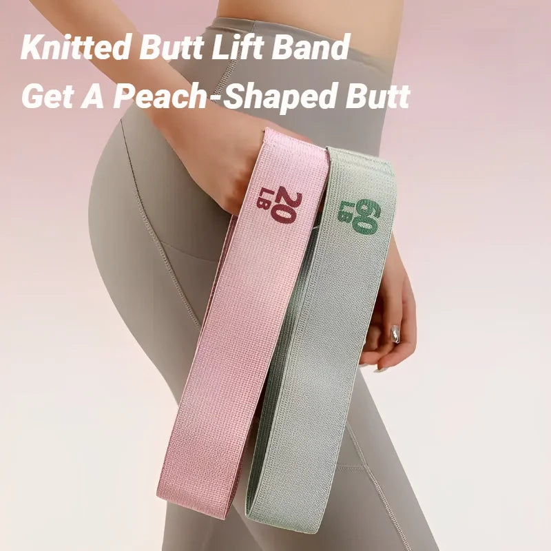 Elastic Knitted Workout Bands – Non-Slip Resistance Bands for Glutes, Legs & Thighs