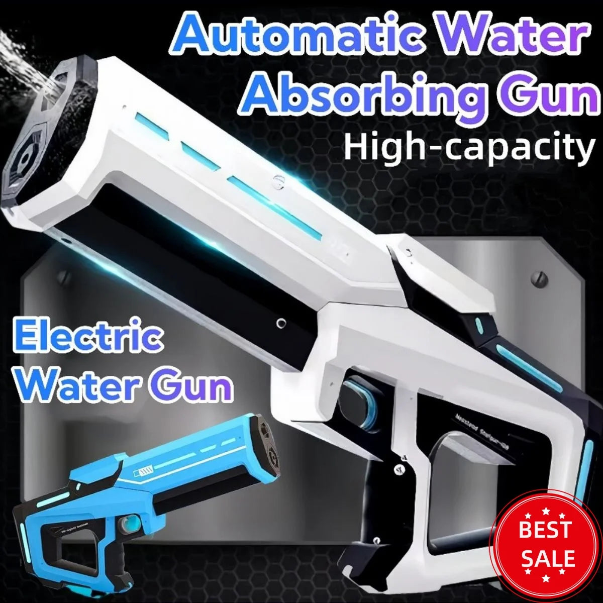 Electric Water Guns for Adults Powerful Squirt Automatic Water Suction Water Blasters Summer Outdoor Beach Toy for Kids Gift