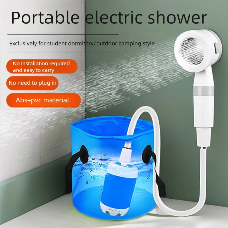 Portable Camping Shower Outdoor Camp Shower Pump,Adjustable Flow Camping Shower for Hiking Backpacking Beach Traveling Gardening