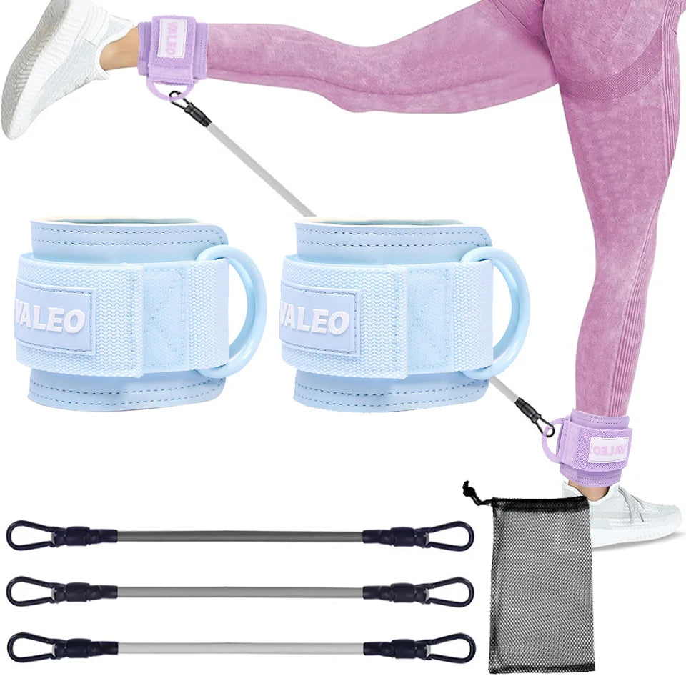 Resistance Bands Set Ankle Straps Adjustable Foot Support Padded Cuff Ankle Weight Leg Training Brace Yoga Sport Tool
