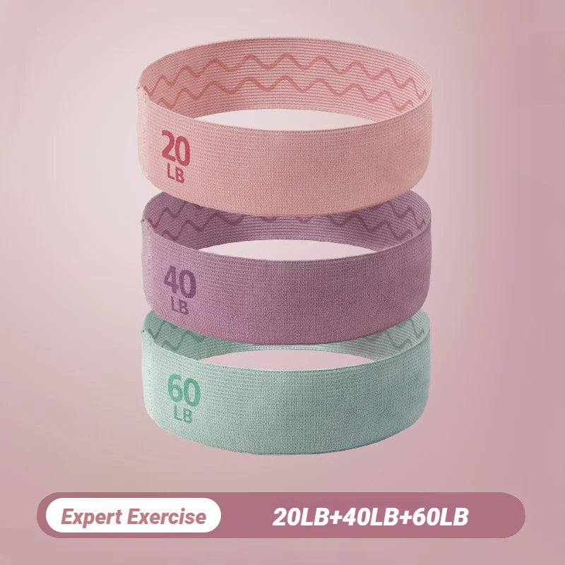 Elastic Knitted Workout Bands – Non-Slip Resistance Bands for Glutes, Legs & Thighs