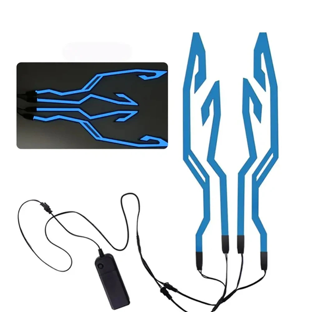 Helmet Strip EL Sticker Led Helmet Light Strip Motorcycle Helmet Light Night Riding Accessories Waterproof LED Cold Light