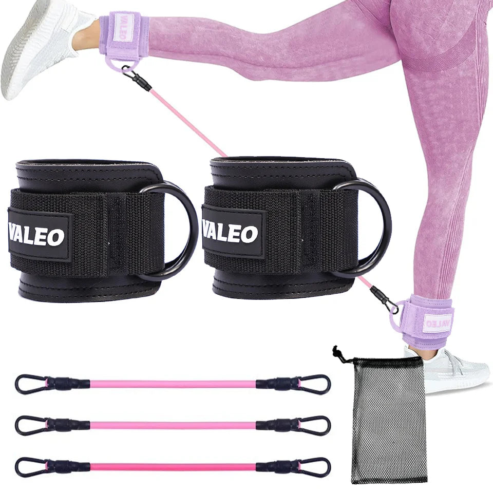 Resistance Bands Set Ankle Straps Adjustable Foot Support Padded Cuff Ankle Weight Leg Training Brace Yoga Sport Tool