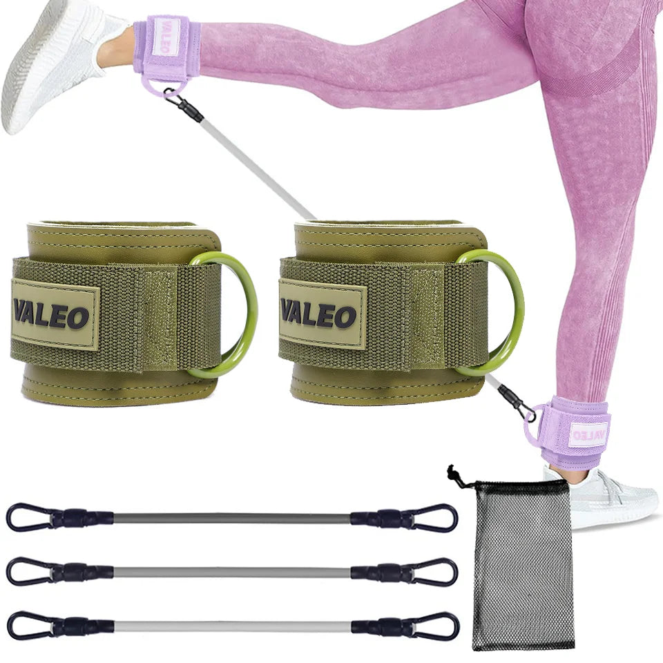 Resistance Bands Set Ankle Straps Adjustable Foot Support Padded Cuff Ankle Weight Leg Training Brace Yoga Sport Tool