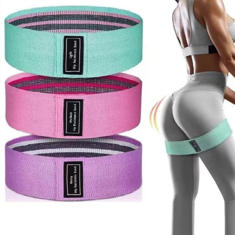 3 Pcs Fabric Resistance Hip Booty Bands Glute Thigh Elastic Workout Squat Circle Stretch Fitness Strips Loops Yoga Gym Equipment