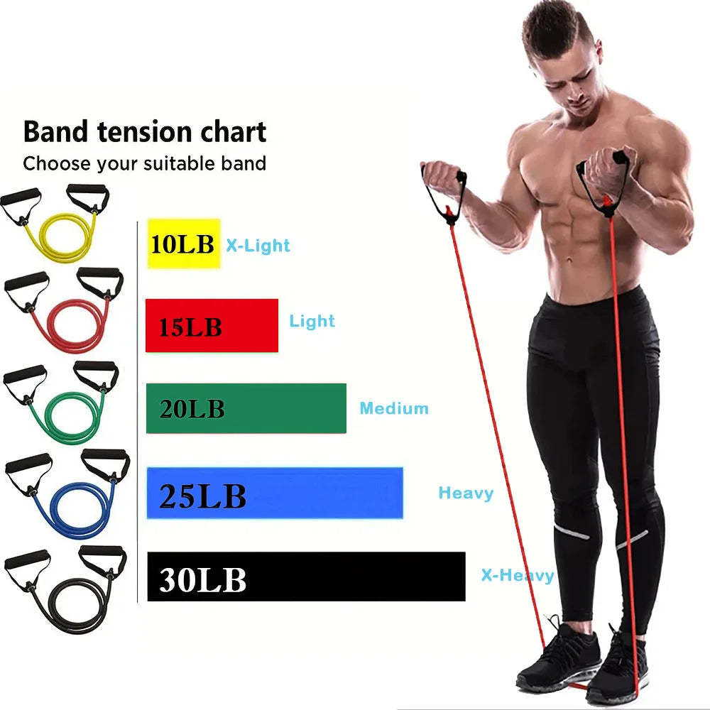 Max 30 lbs Resistance Bands with Handles