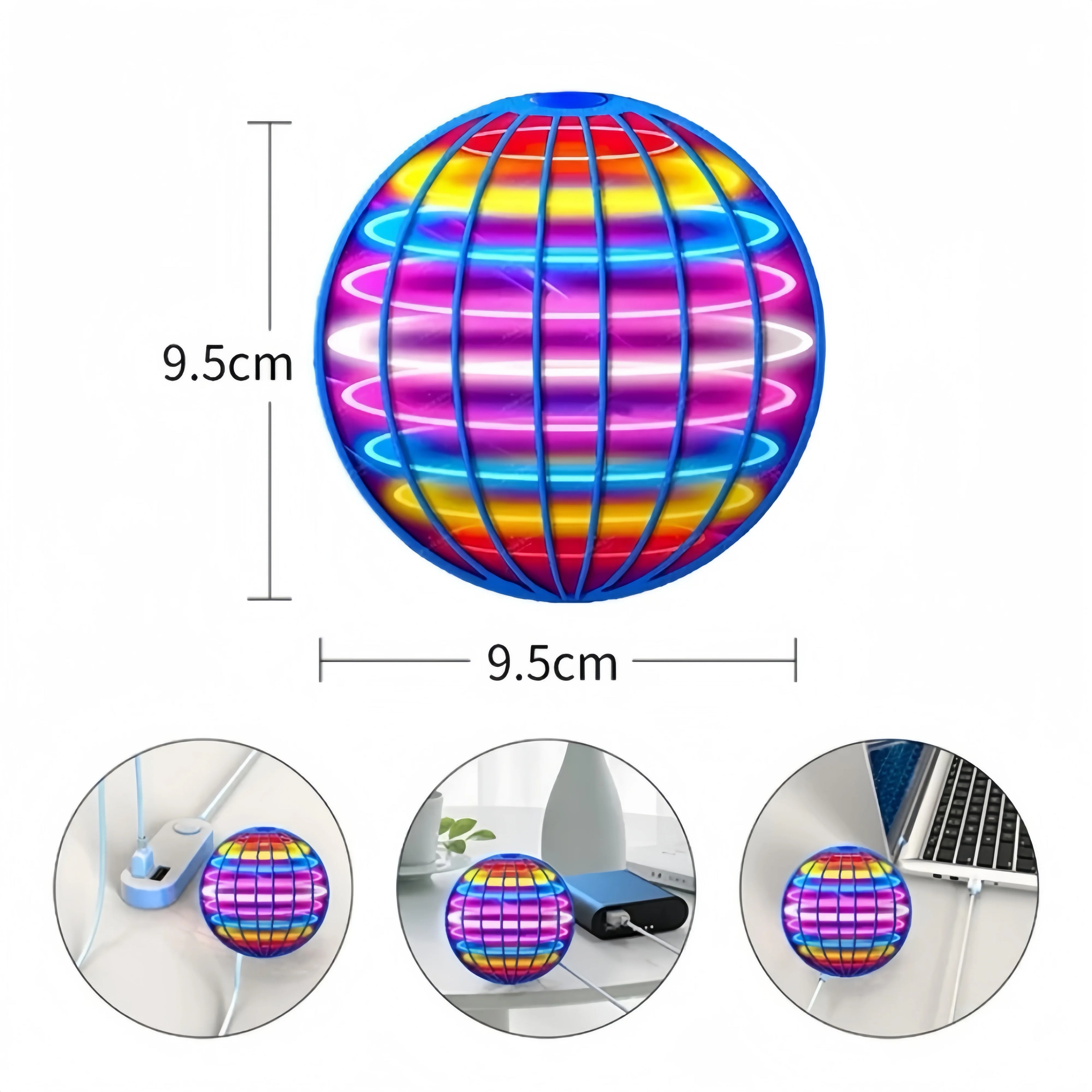 Flying Ball Boomerang Flyorb Magic with LED Lights Drone Hover Ball Fly Nova Orb Flying Spinner Fidget Toys Children Gift